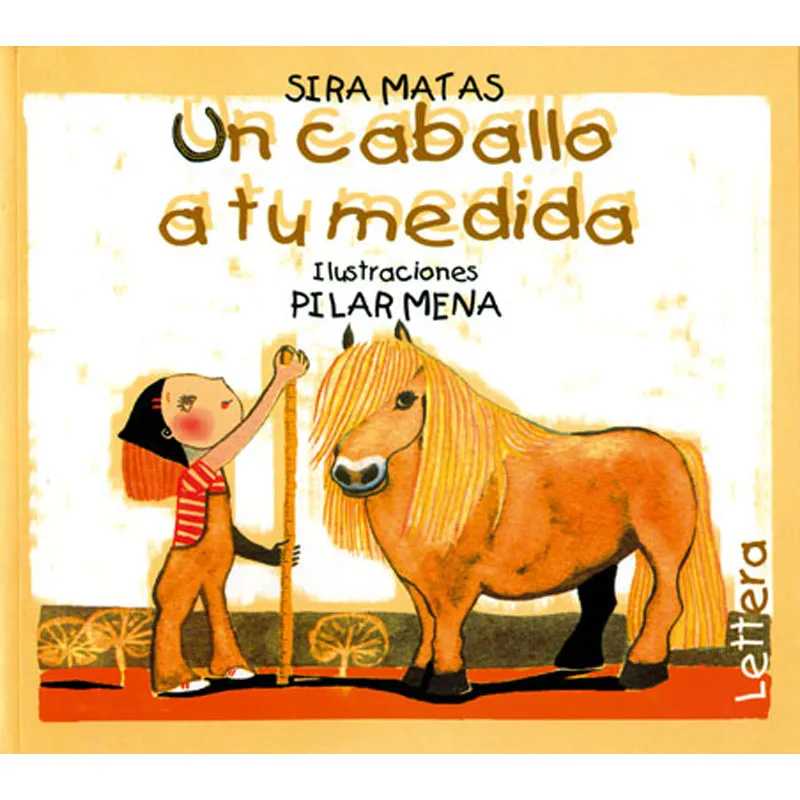 Capa de livro infantil com ilustração de menino e cavalo, texto em espanhol.