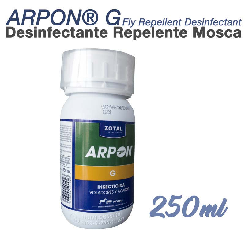 frasco branco ARPON G insecticida 250 ml
