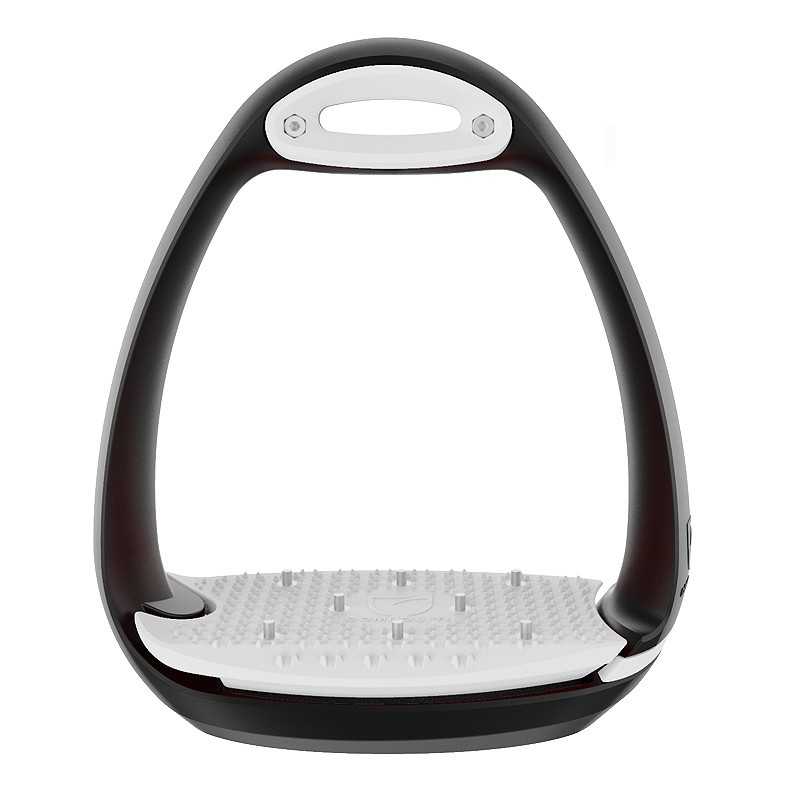 Estribo para equitação preto com base branca antiderrapante