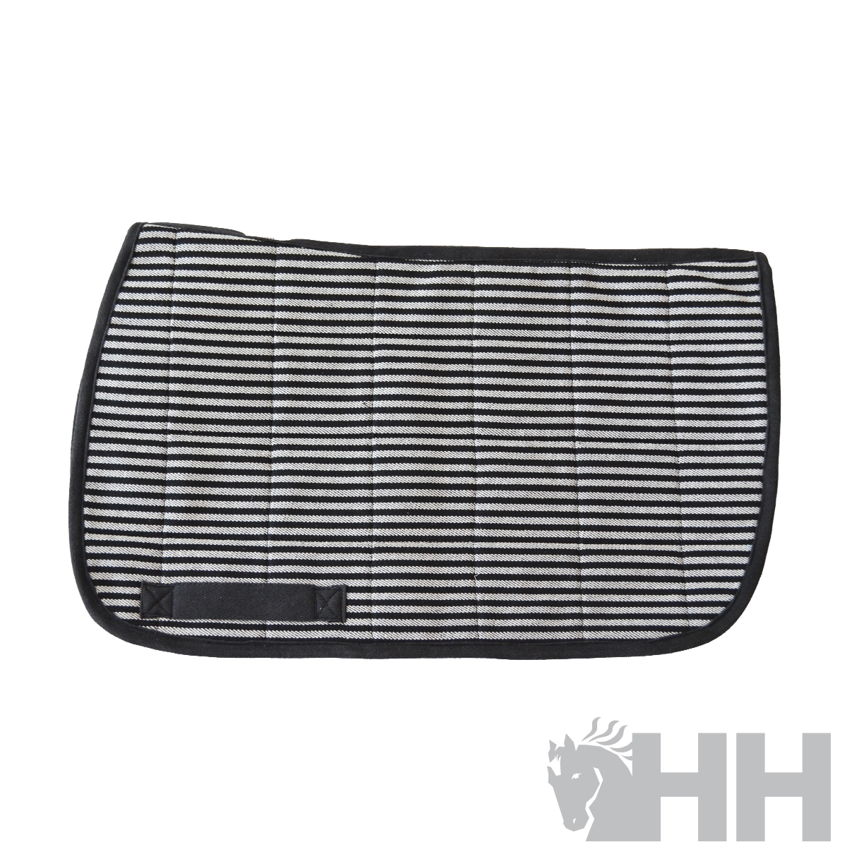 Tapete para sela de cavalo riscas preto e branco