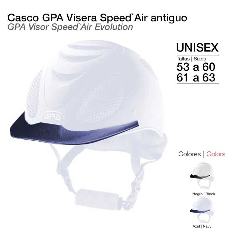 Capacete branco com viseira azul marinho e texto 'GPA', unissexo, vários tamanhos