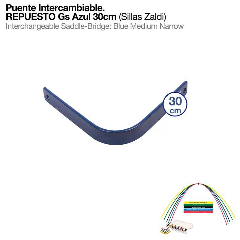 Repuesto azul ponte intercambiável 30 cm para Sillas Zaldi com legenda e gráfico colorido