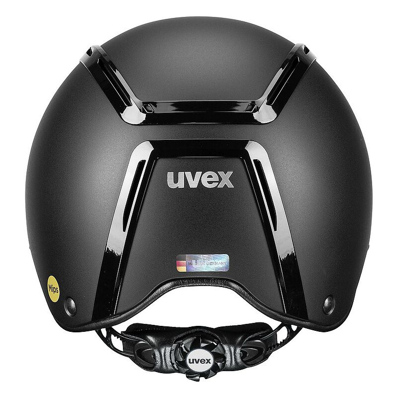 Capacete preto uvex com MIPS e fecho regulável