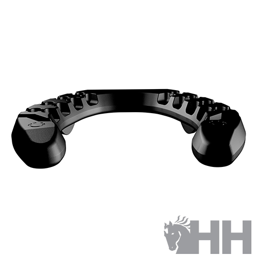 Telefone antigo preto com teclas elevadas