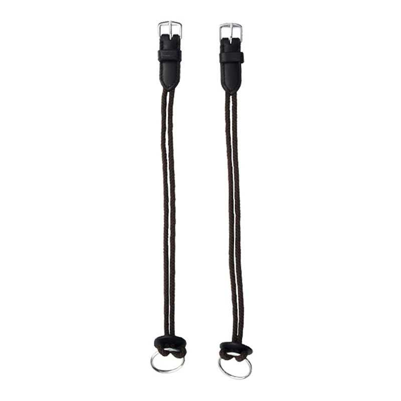 Par de alças para relógio em tecido preto com fivela metálica e anel