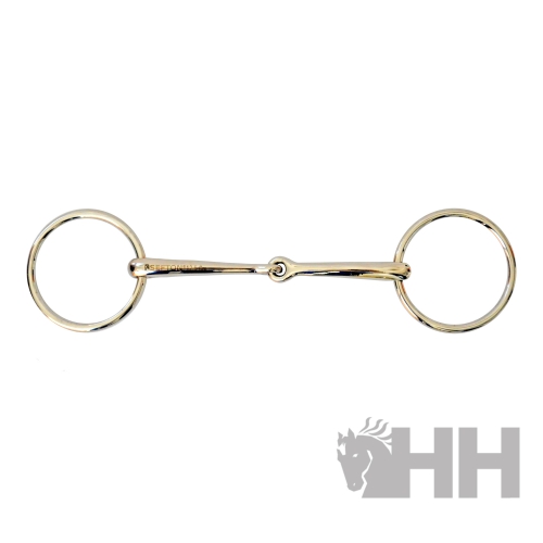 Freio de anel simples em metal prateado com ligação móvel