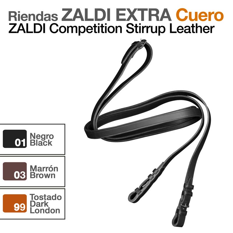 Peitoral para cavalo em couro preto ZALDI Extra