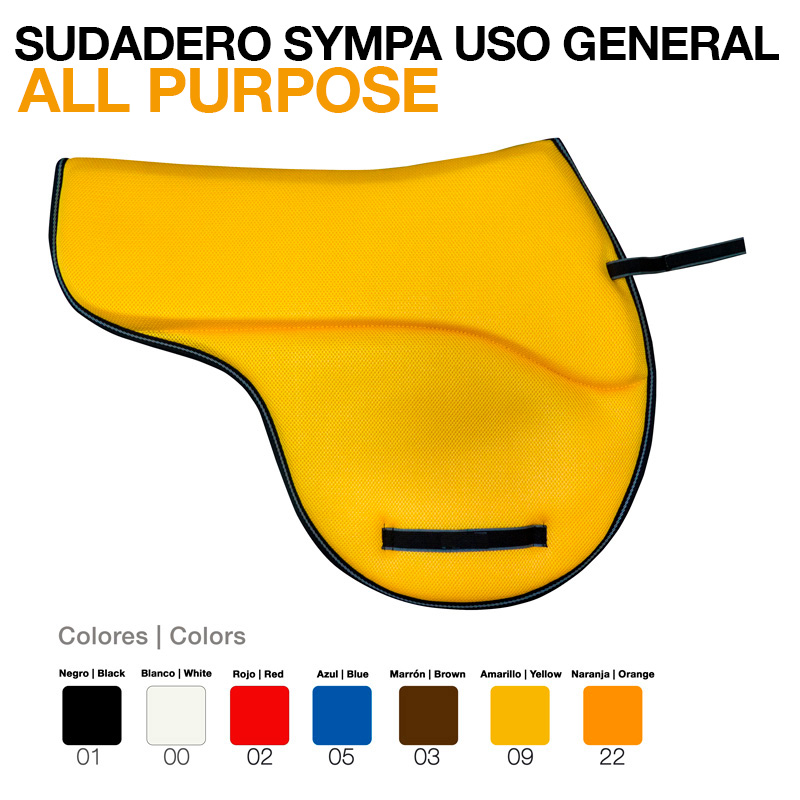 Protetor de sela amarelo com acabamento preto