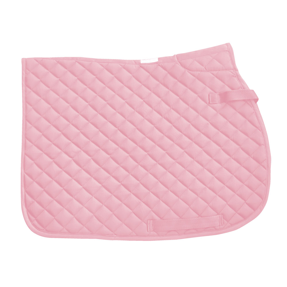 Tapete para sela de cavalo rosa com padrão matelassê em losangos