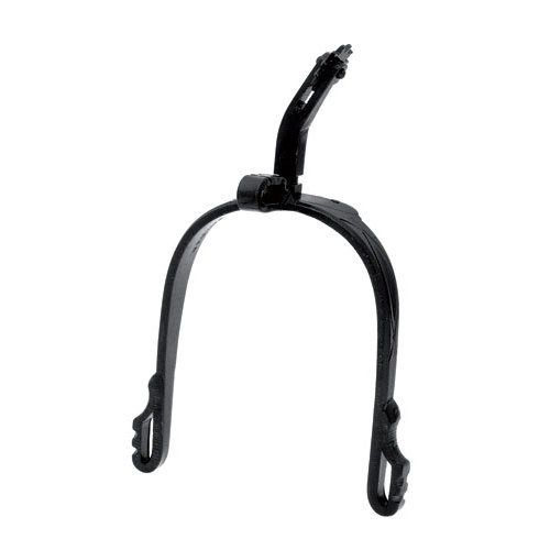 Suporte preto de plástico em forma de gancho