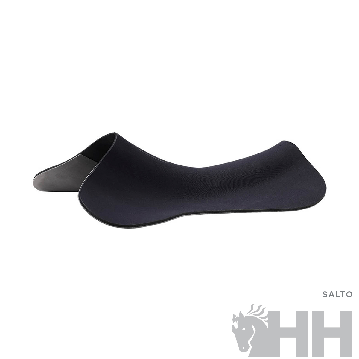 Riser preto para sela de cavalo com textura lisa e design ergonómico