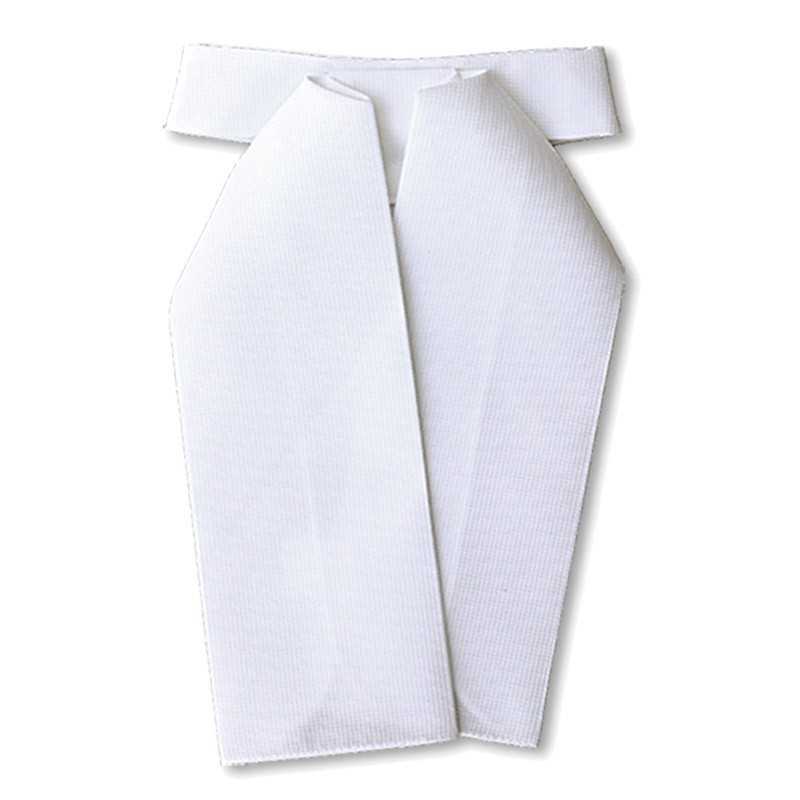 Gravata ascot branca de tecido liso