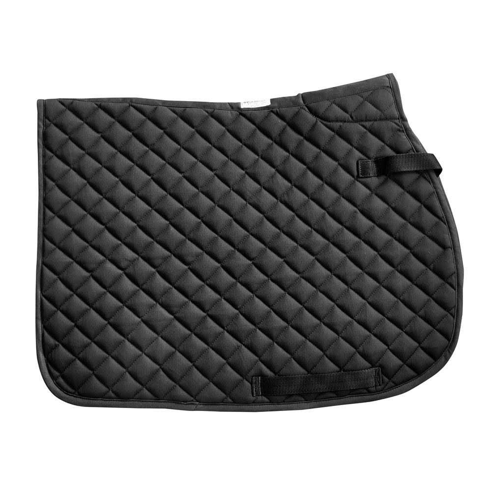 Tapete para sela preto acolchoado com fecho em velcro