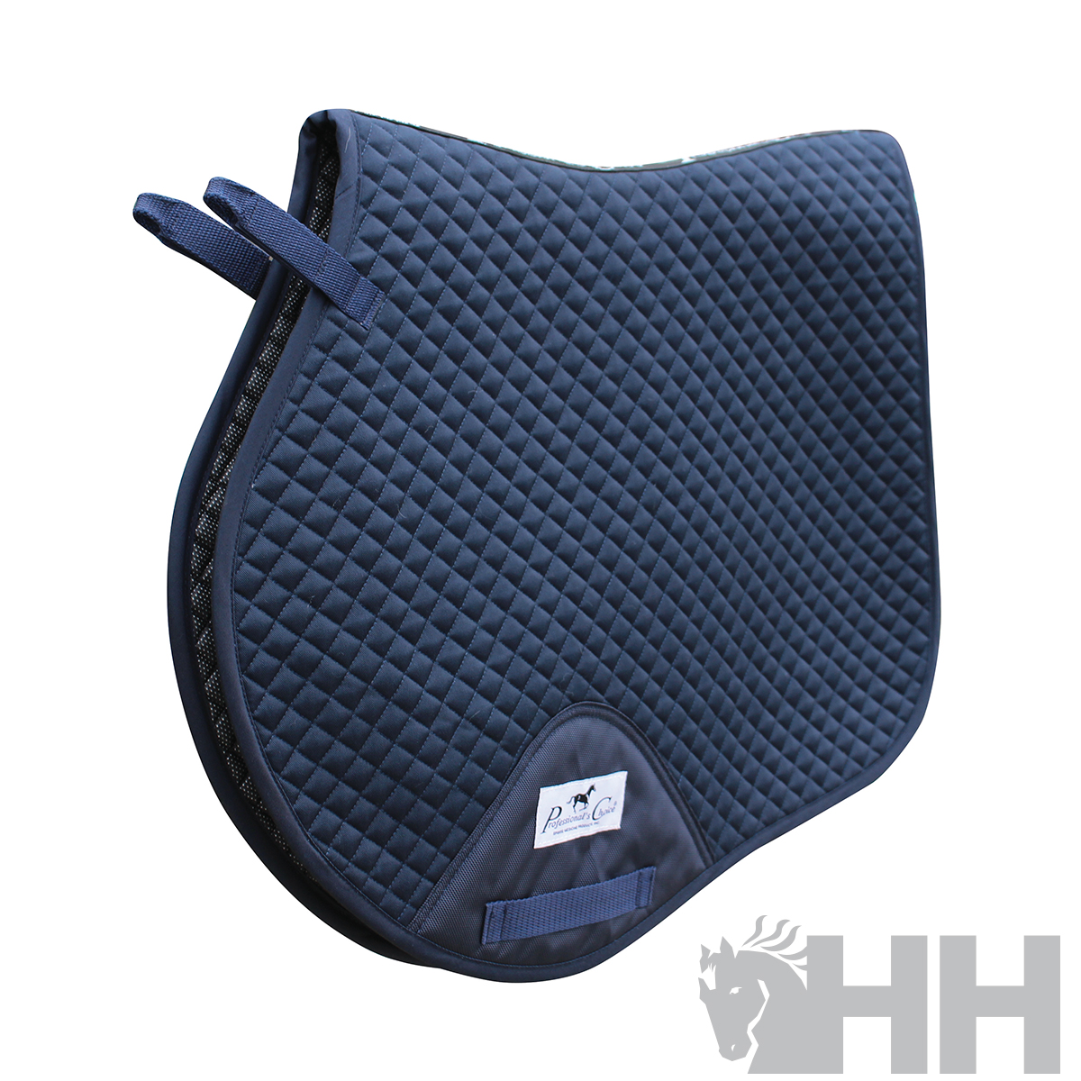 Manta azul escura matelassê para sela de cavalo