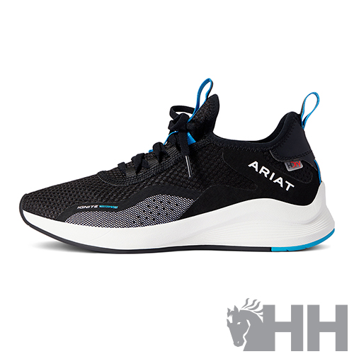 Ténis desportivos pretos Ariat com detalhes em cinzento e azul