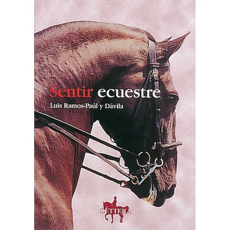 Capa de livro com cavalo castanho e texto Sentir ecuestre.
