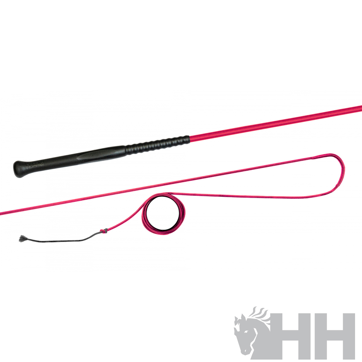 Chicote cor-de-rosa com pega preta