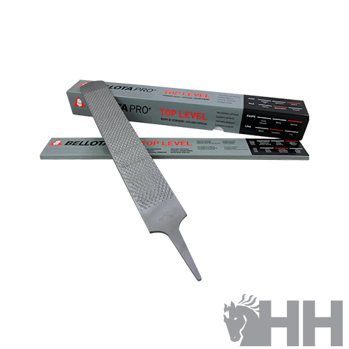 Lima metálica com embalagem verde escura e preta