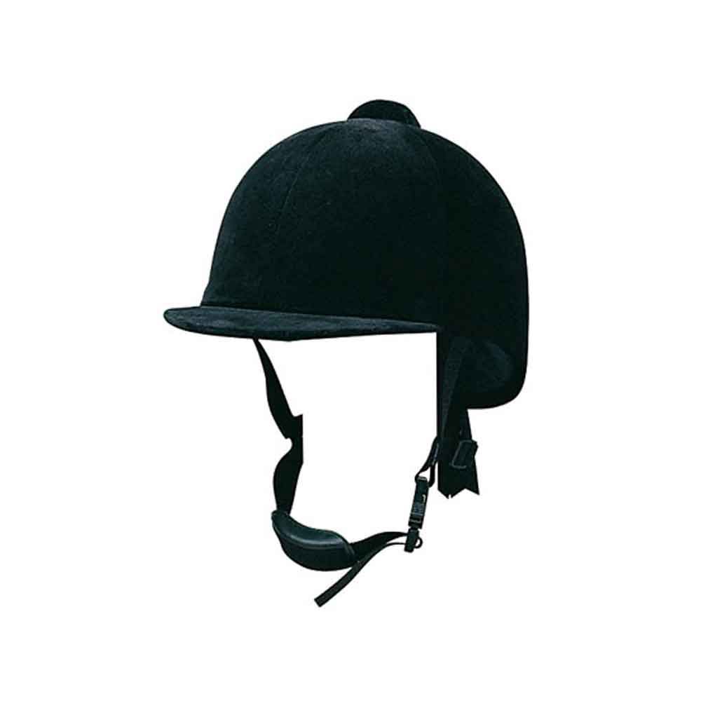 Capacete de equitação preto com viseira