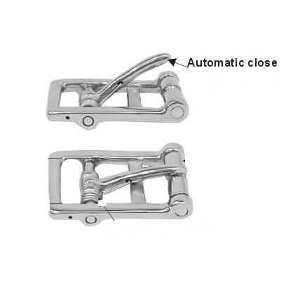 Fechos metálicos prateados com mecanismo automático