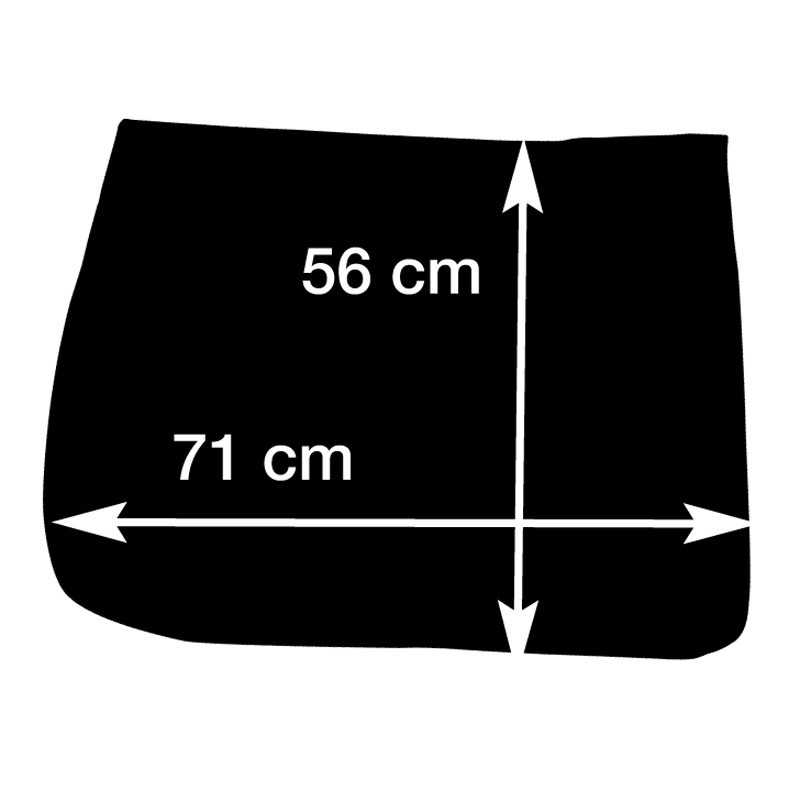 Saco preto com dimensões 56 cm por 71 cm