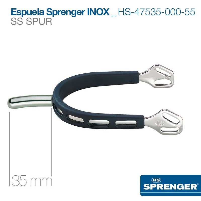 Espora Sprenger INOX de aço inoxidável com revestimento preto