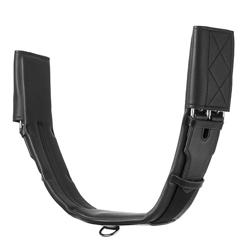 Correia preta de guitarra ou baixo em couro sintético acolchoado