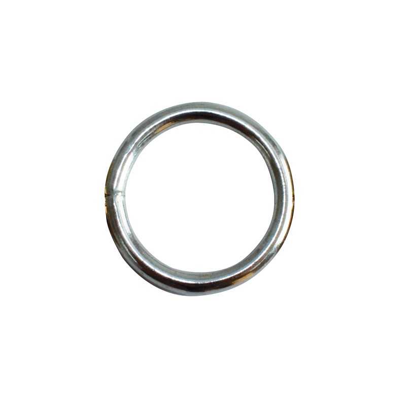 Argola metálica circular prateada