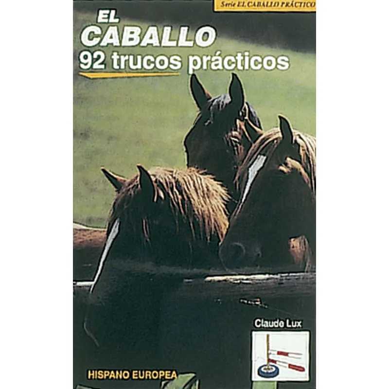 Capa de livro de equitação com três cavalos castanhos e título em espanhol