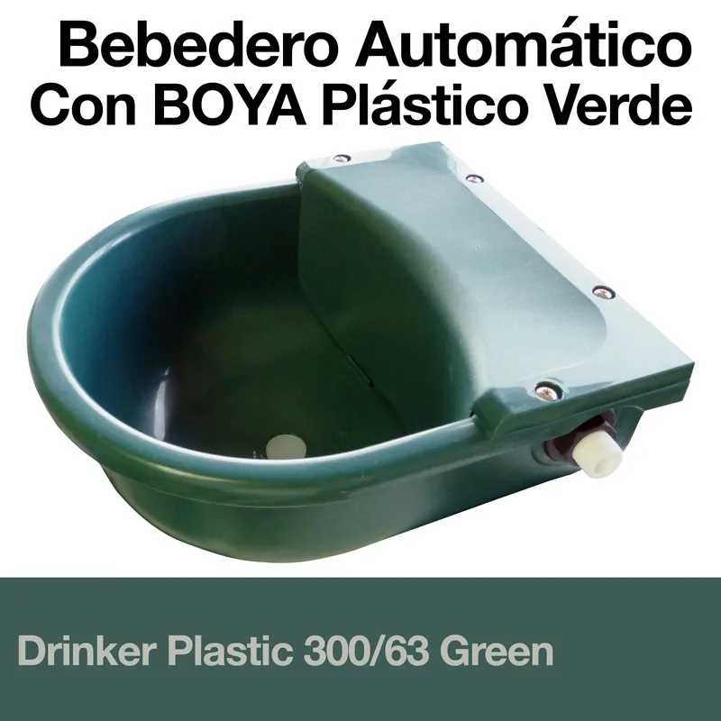 Bebedouro automático verde de plástico com boia