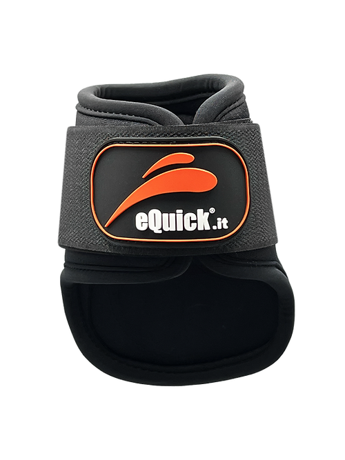Proteção para equitação preta com logo eQuick.it