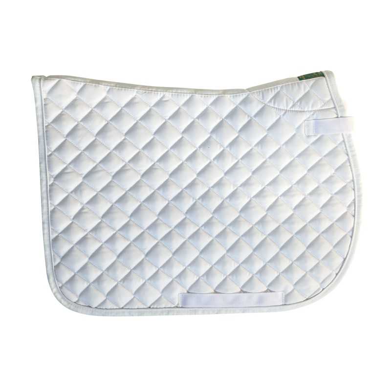 Tapete de sela de cavalo branco com padrão matelassado em losangos