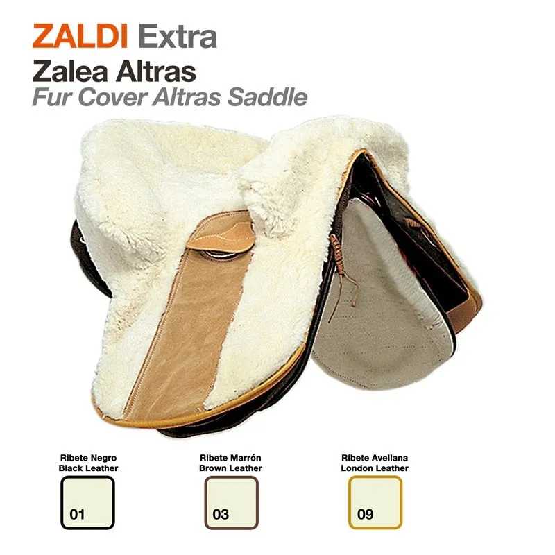 Capa de sela para cavalo em pelúcia branca com detalhes em couro e opções de ribetes