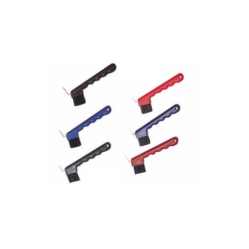 Cinco escovas para limpeza de correntes de bicicleta com cabo de plástico colorido