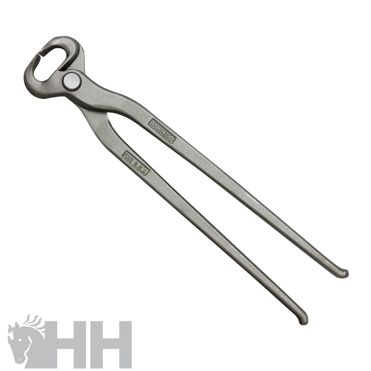 Alicate de corte metálico prateado para calhas com cabo longo