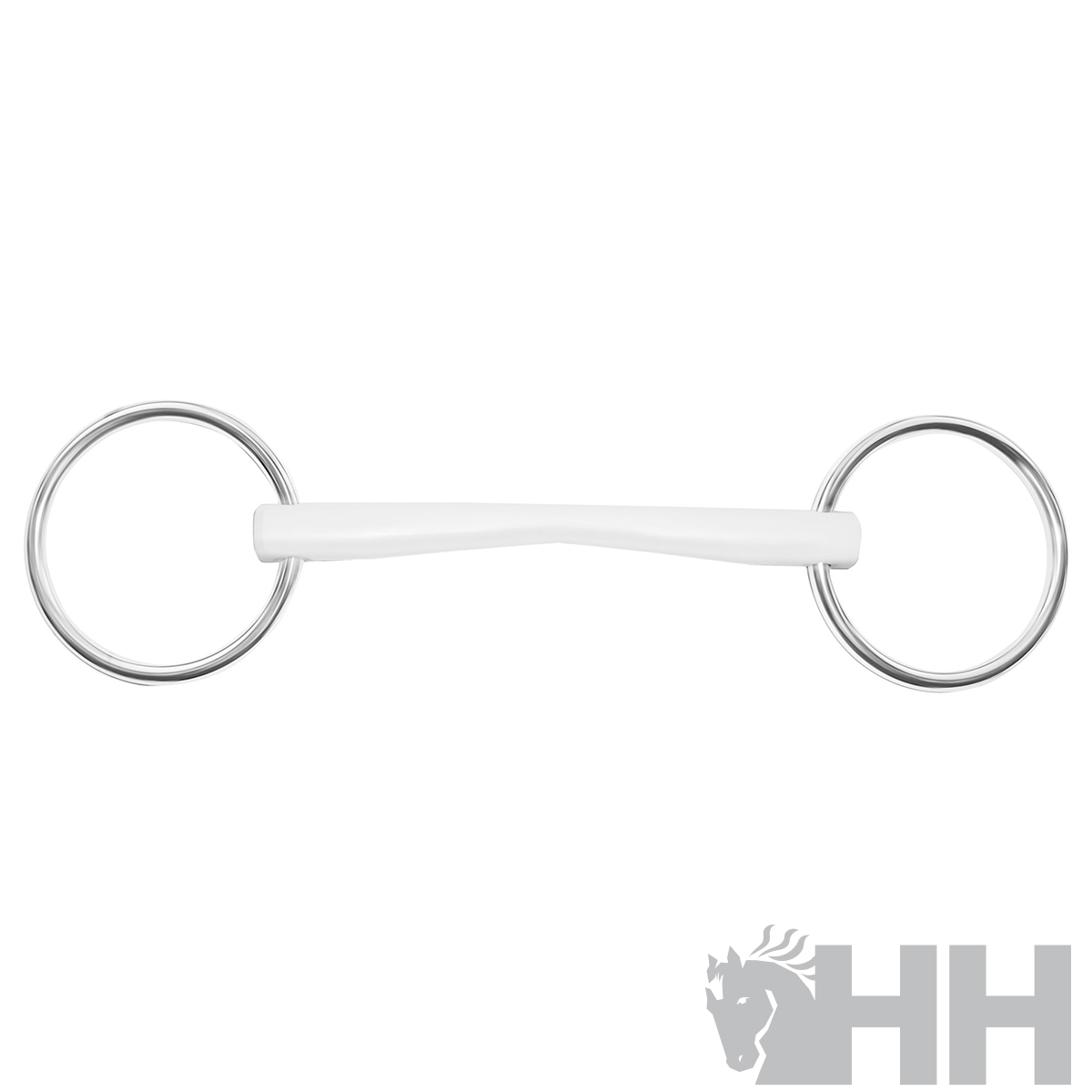 Bocal de anel simples branco com anéis metálicos prateados