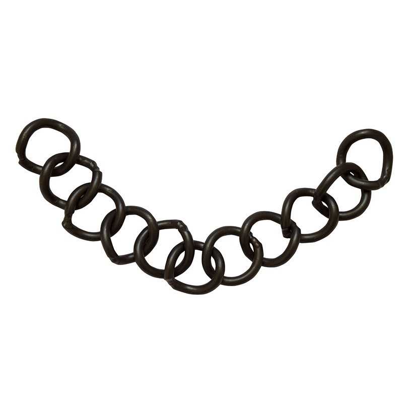 Corrente de elos pretos entrelaçados de metal