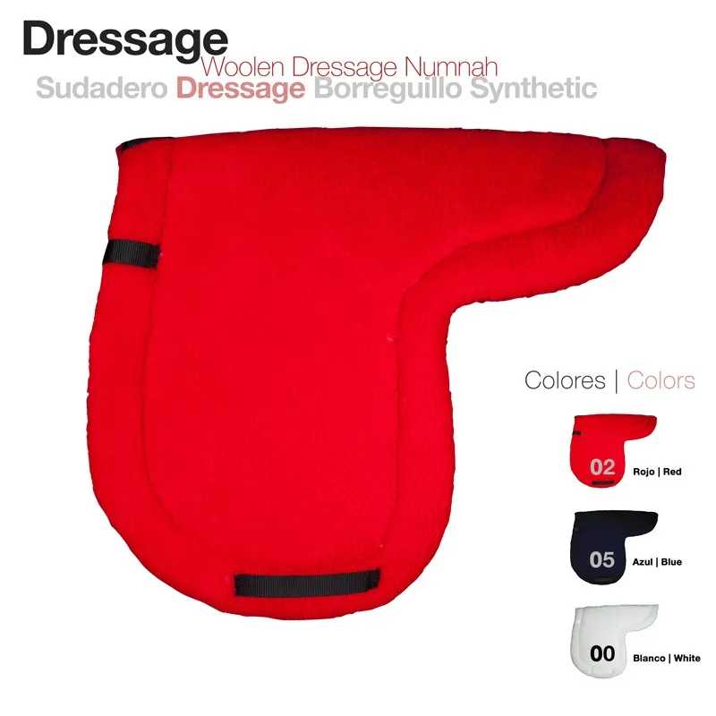 Almofada de sela dressage vermelha com opções de cores ao lado