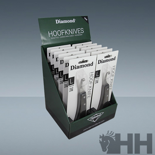 Caixa expositor com facas Diamond Hoof Knives