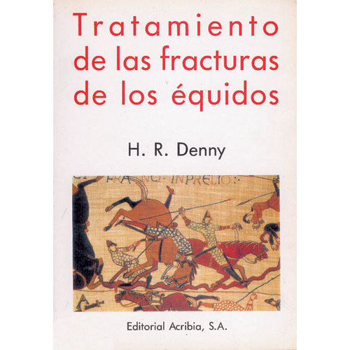 Capa de livro sobre tratamento de fraturas em équidos com ilustração histórica