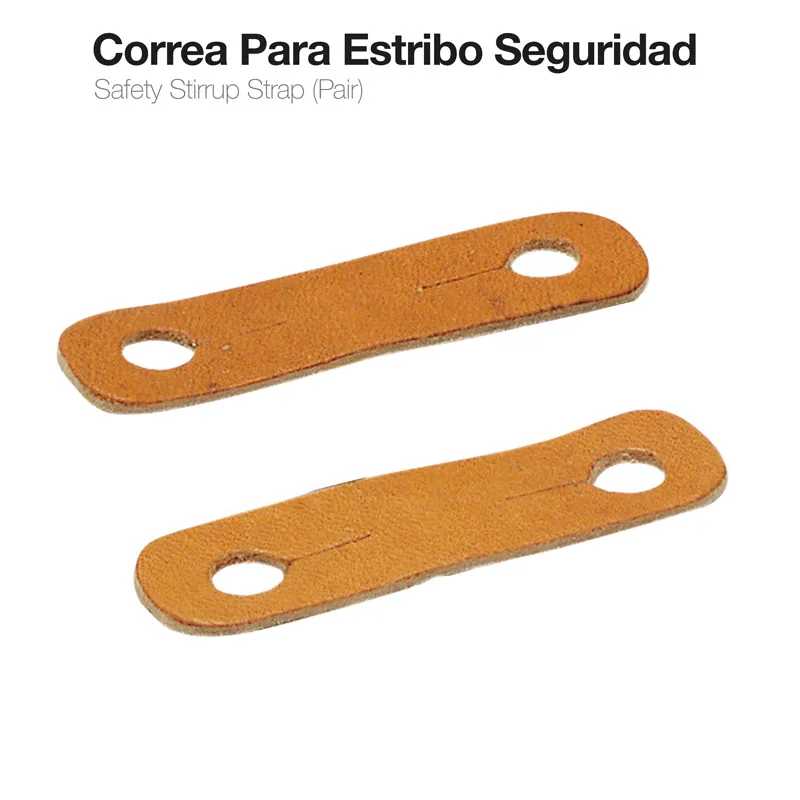 Par de correias de segurança para estribo castanhas