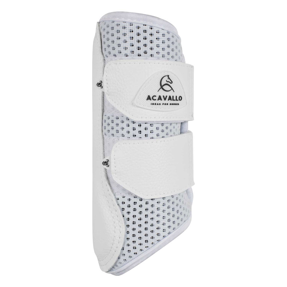Protector branco para cavalos em malha perfurada com tiras de velcro