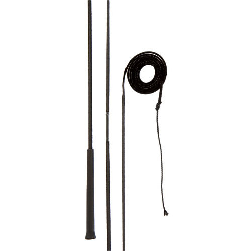 Conjunto de bengala e chicote pretos para equitação