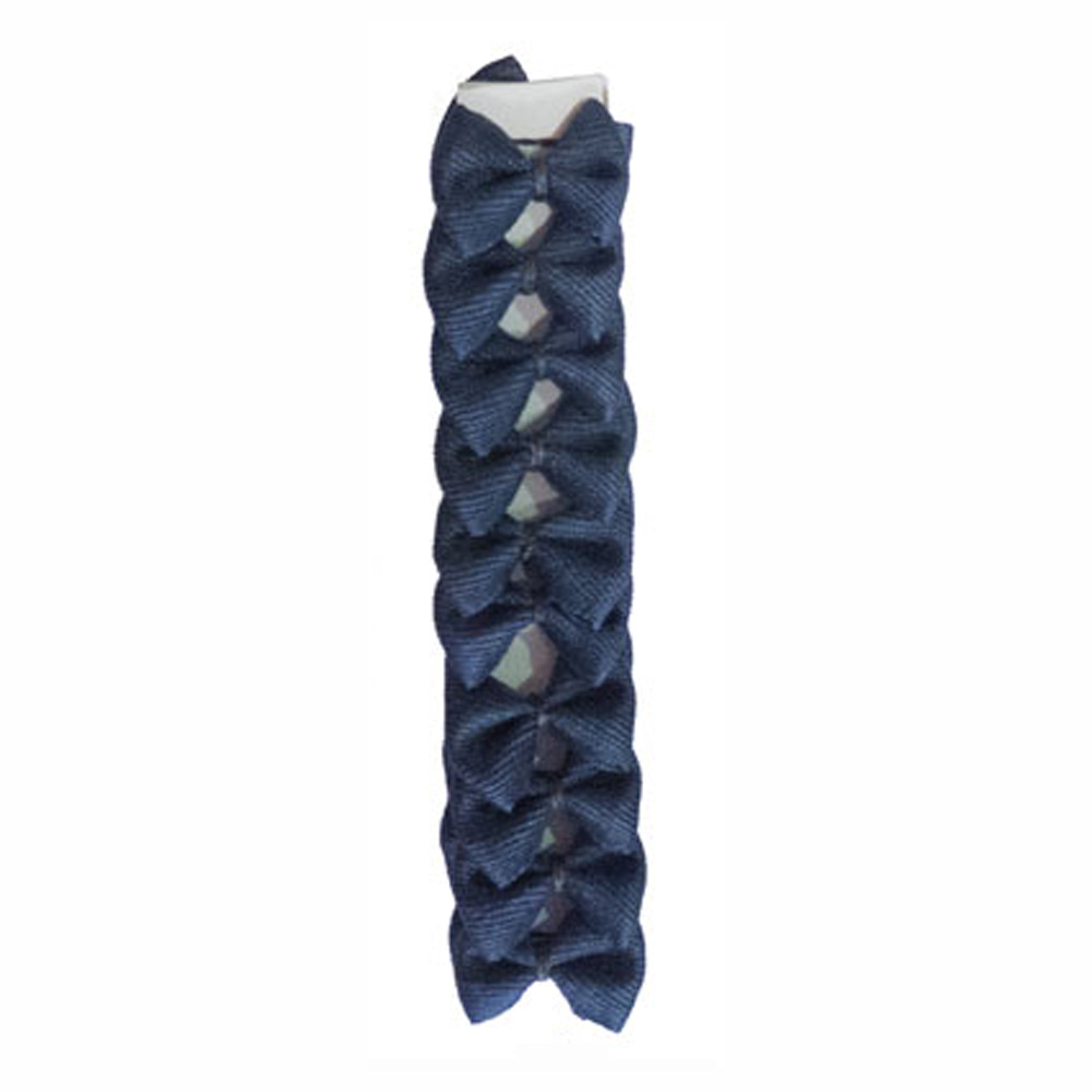 Elástico de cabelo com vários laços pequenos de tecido azul escuro