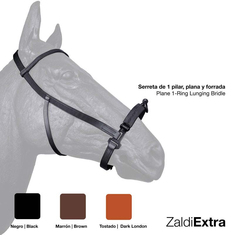 Cabresto de pele para cavalo em preto, castanho e tostado