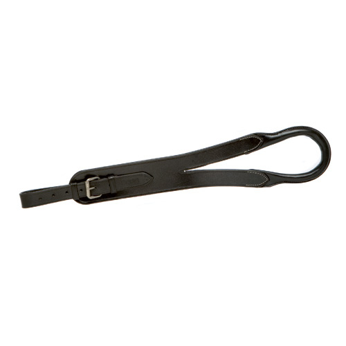 Correia preta para instrumento musical em couro com fivela