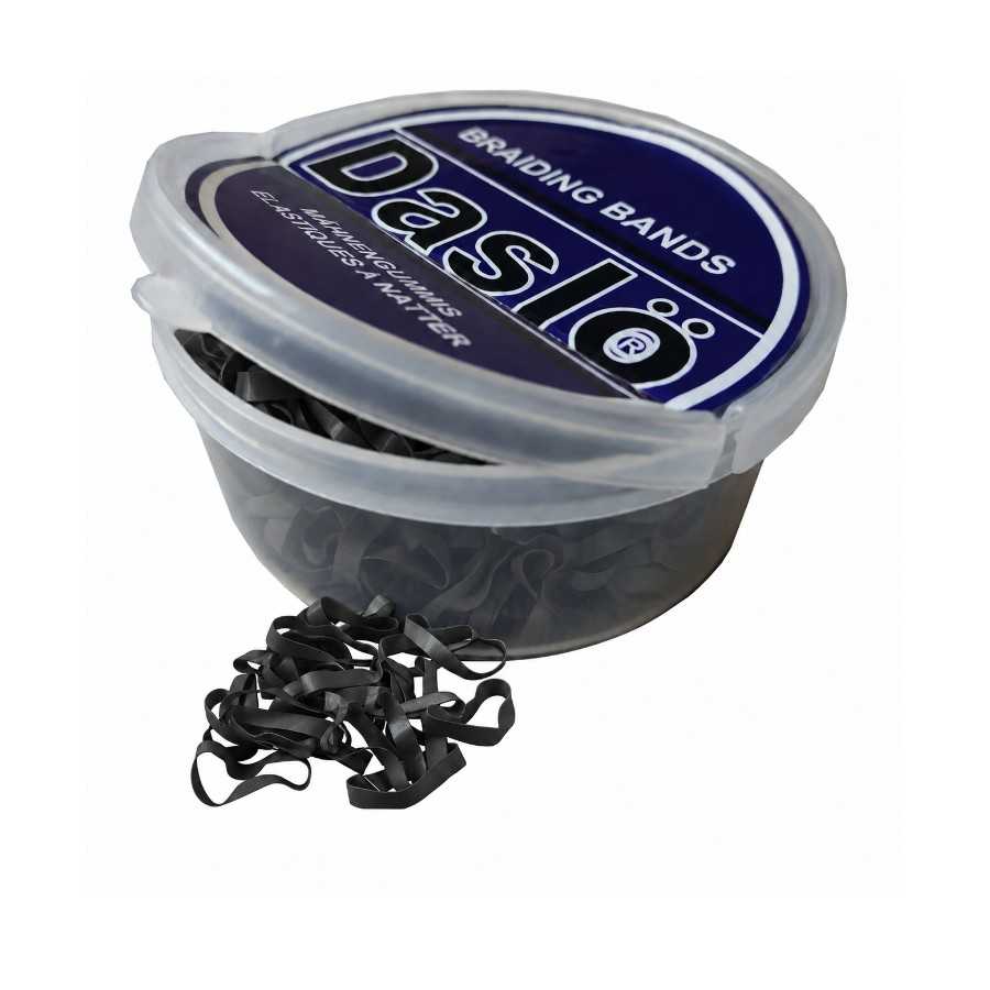 Embalagem redonda de elásticos de cabelo pretos