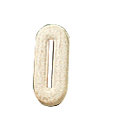 Fecho de cinto oval de tecido bege com ranhura