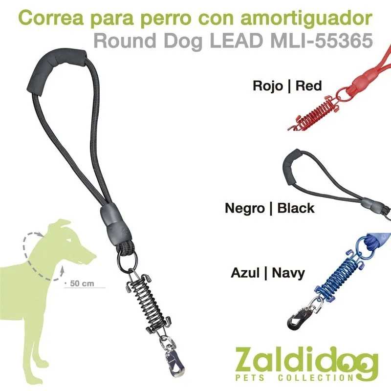 Correias para cão com amortiguador, cores vermelho, preto e azul marinho, com mola e punho almofadado.