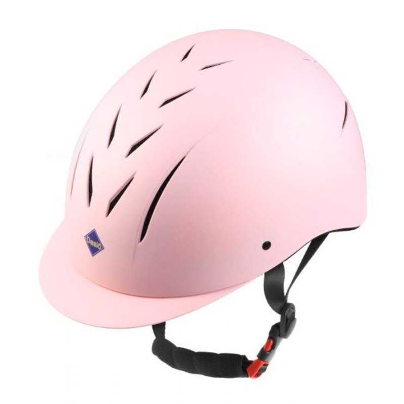 Capacete de proteção rosa com aberturas e pala frontal